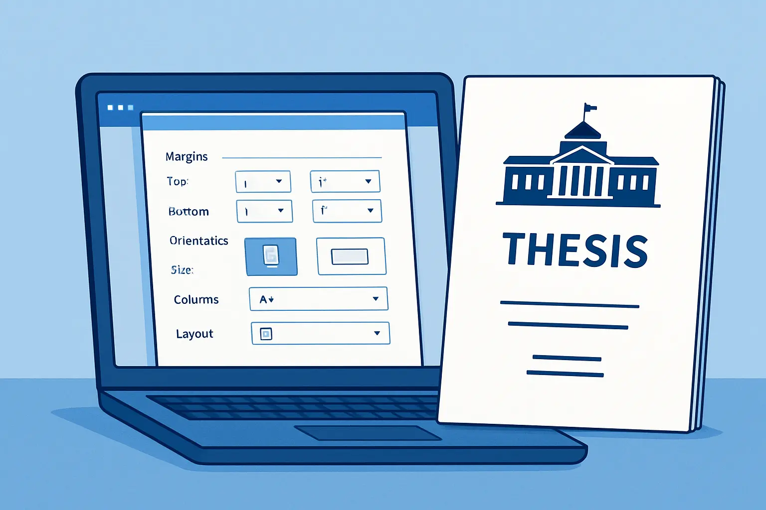 Tutorial de configuración de márgenes en Word para la portada del TFG: ajustes de diseño de página y resultado final