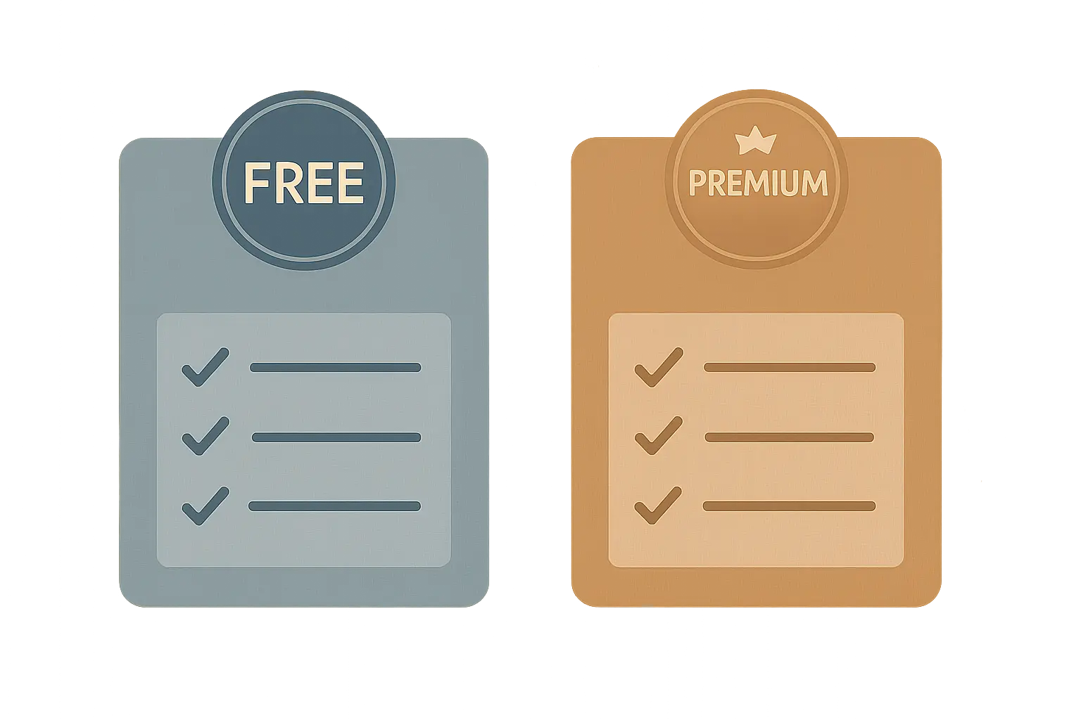 Comparativa visual de los planes gratuito y premium de una herramienta de escritura académica para TFG