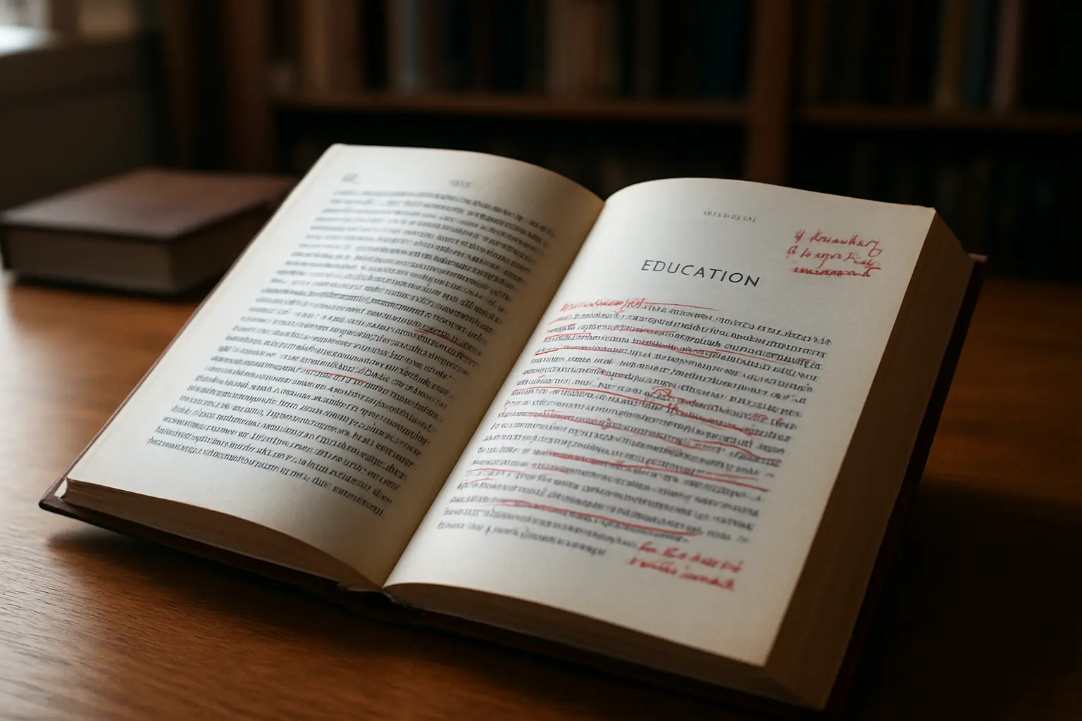 Capítulo de un libro editado con anotaciones del editor en el margen