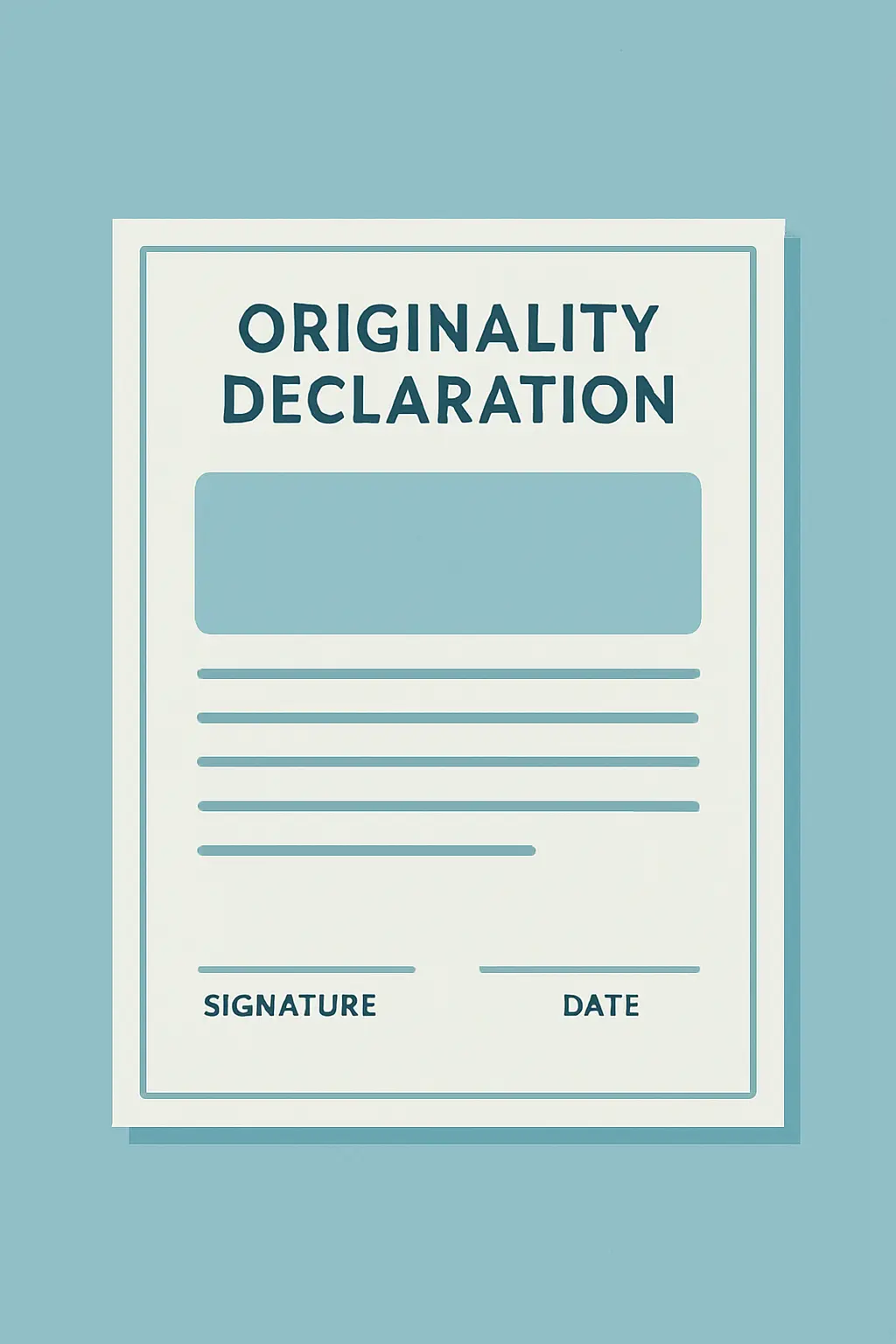 Estudiante firmando la declaración de originalidad de su TFG junto al ordenador