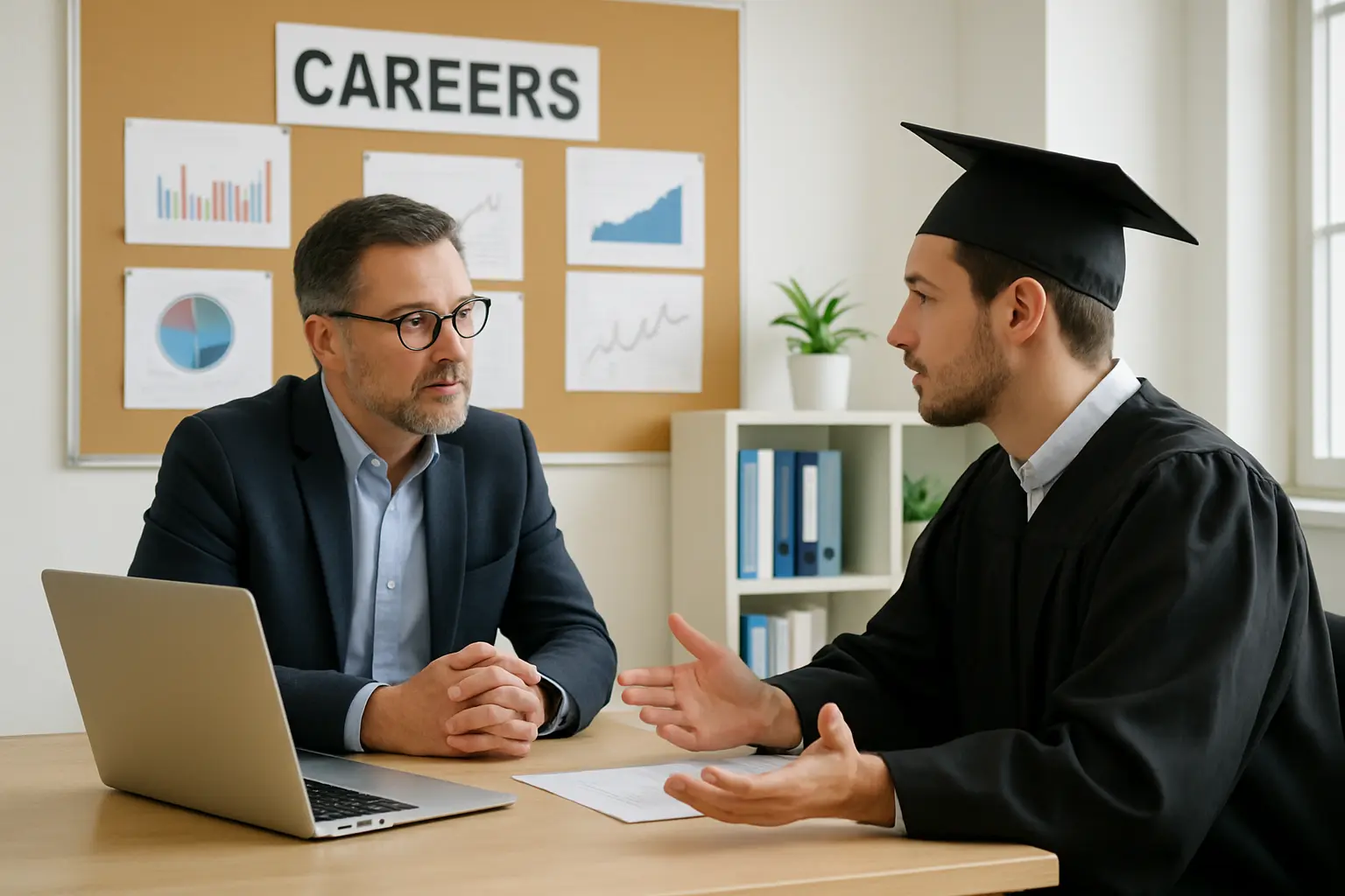 Oficina de orientación laboral universitaria donde se asesora sobre inserción de titulados