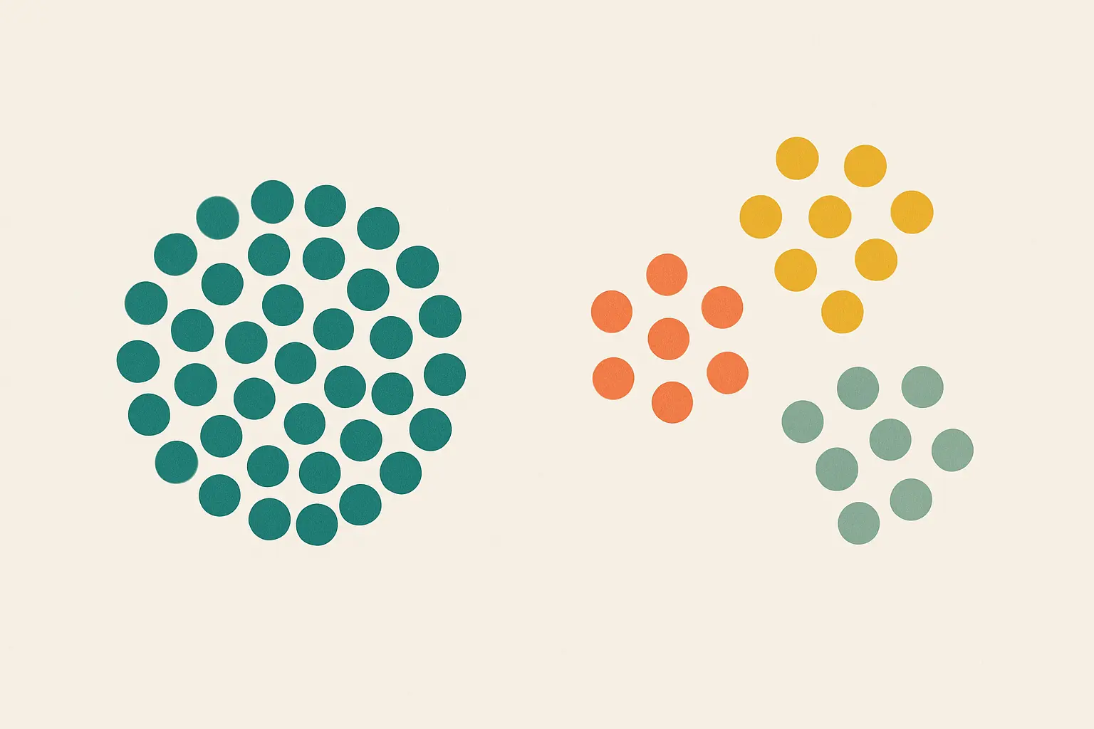 Comparación visual entre una escala de una sola dimensión y una escala con tres dimensiones separadas