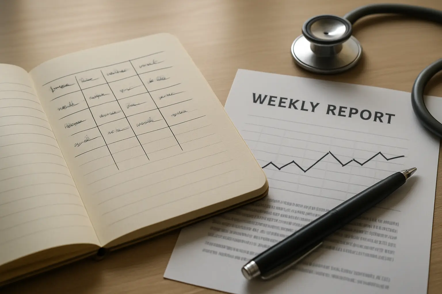 Cuaderno con una tabla que cruza fuente oficial de salud, variable, período, fecha de consulta y limitación para la metodología de un trabajo de grado