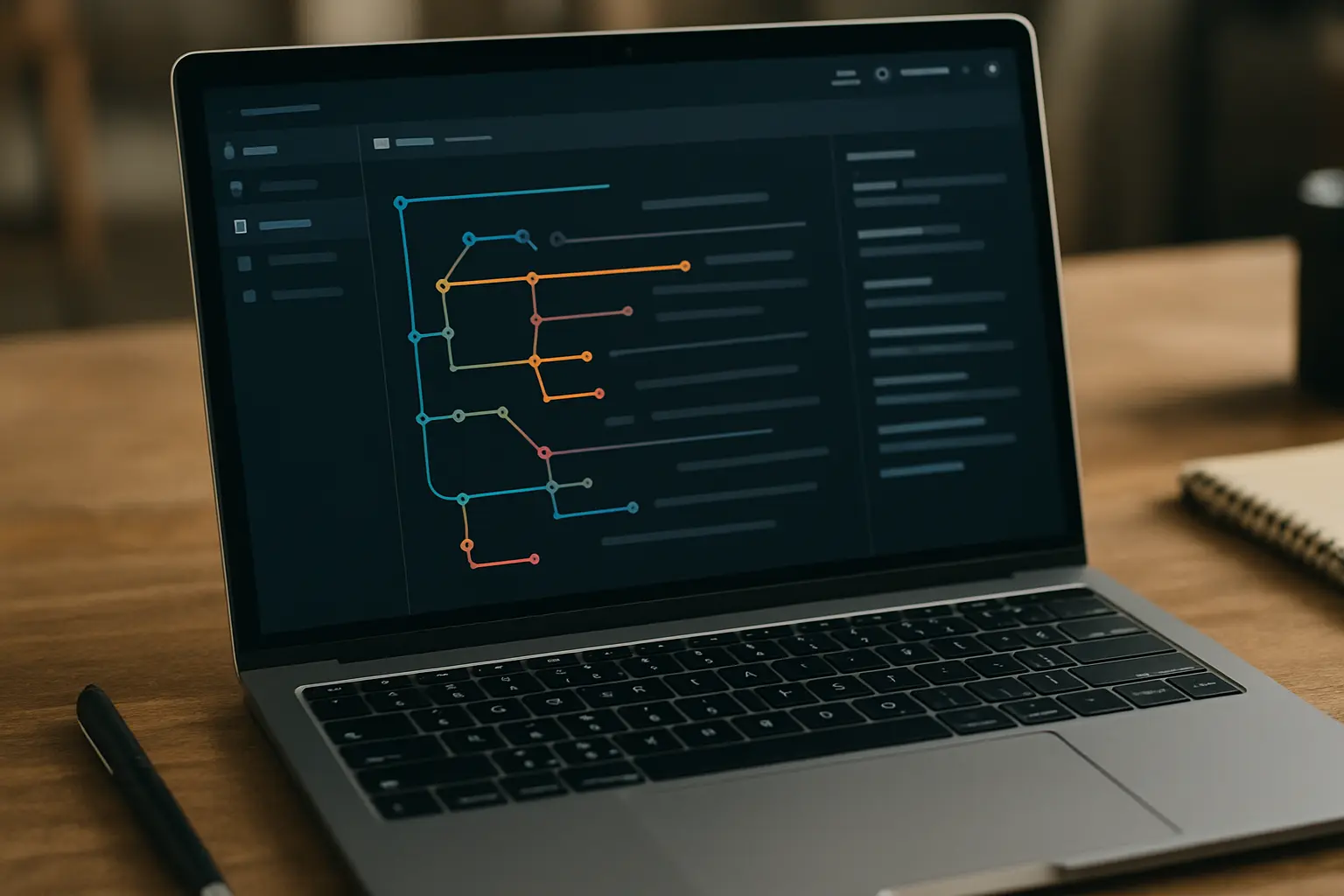 Pantalla de computador mostrando un repositorio de código con historial de commits